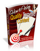 Thumbnail How to Write Quality Targeted Content - Mrr+Free Bonus