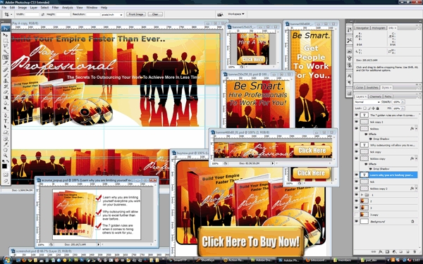 Product picture Minisite Template PSD graphics - Pay A Professional