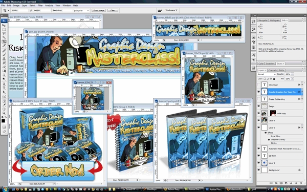 Product picture Minisite Template PSD graphics - Graphic Design Masterclass