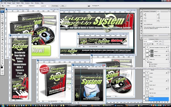 Product picture Minisite Template PSD graphics - Super Sign Up System