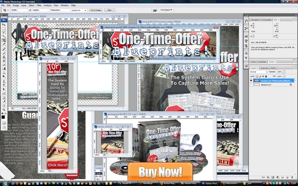 Product picture Minisite Template PSD graphics - One Time Offer Blueprints