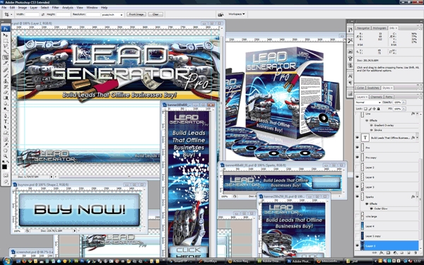 Product picture Minisite PSD Template Graphics - Lead Generator Pro