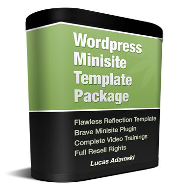 Product picture Wordpress Minisite Template with resell rights